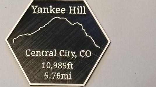 Maverick's Trail Badge Hexagon Yankee Hill Central City Colorado