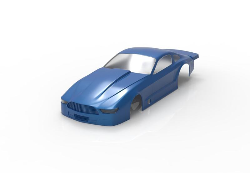 2017 ford mustang drag car rc body shell