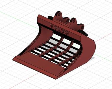 Sieve bucket for the Volvo ec160e