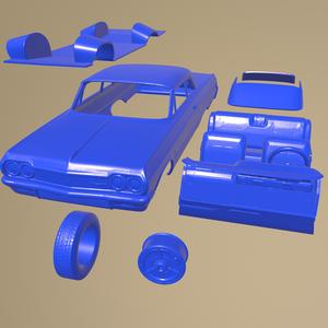 CHEVROLET IMPALA SS 1964 PRINTABLE CAR IN SEPARATE PARTS