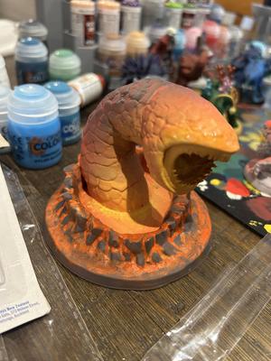 Lava Worm Brass Lantern Minis TTRPG creatures