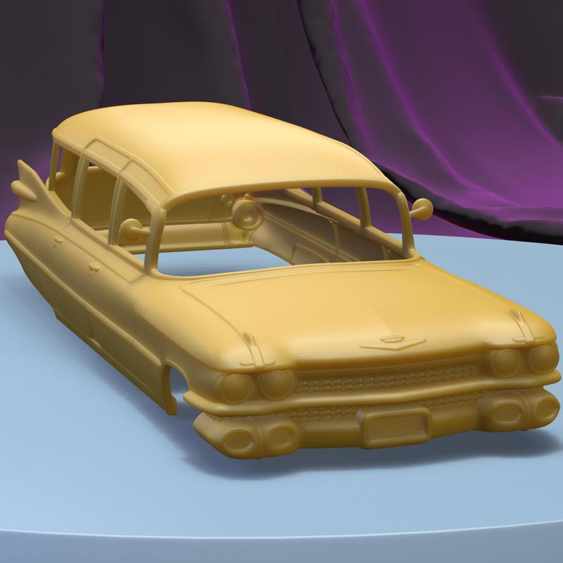 CADILLAC FLEETWOOD 75 MILLER-METEOR HEARSE 1959  (1/24) printable car body