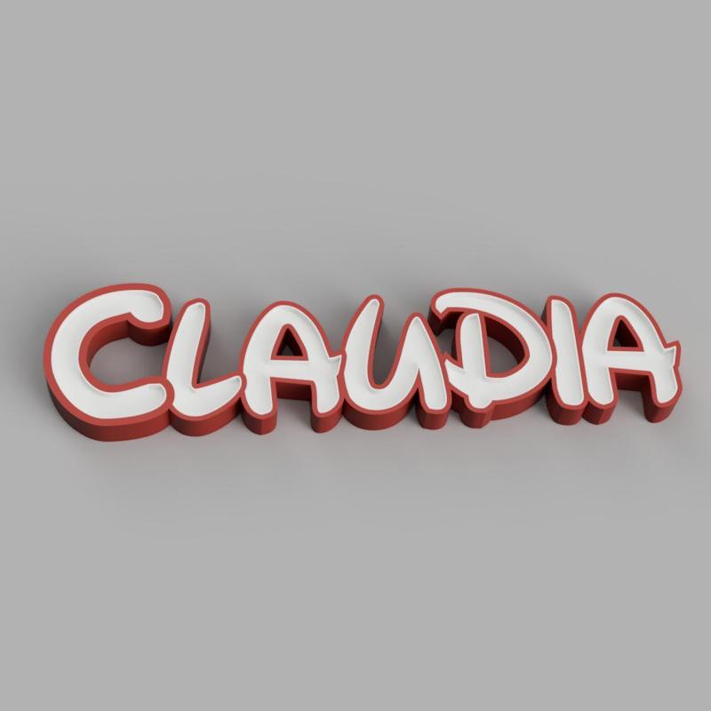 NAMELED CLAUDIA (FONT DISNEY) - LED LAMP WITH NAME