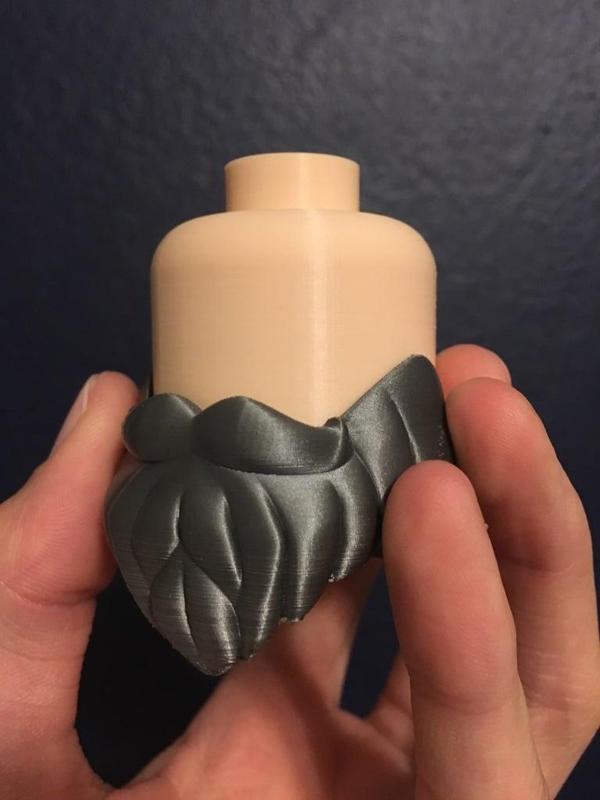 Santa Hat  and Beard for Jumbo LEGO Minifig