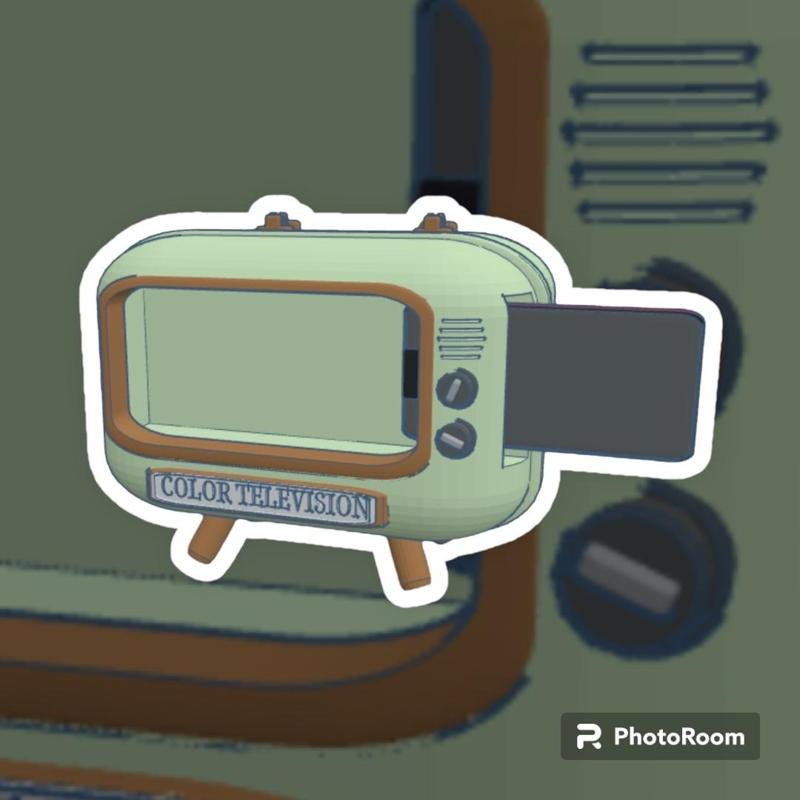 Retro TV Phone Stand