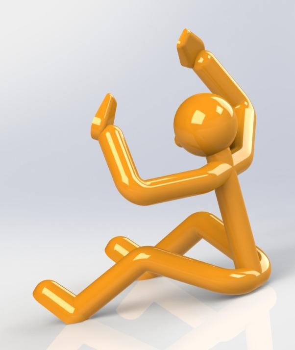 Sitting Stickman phone holder