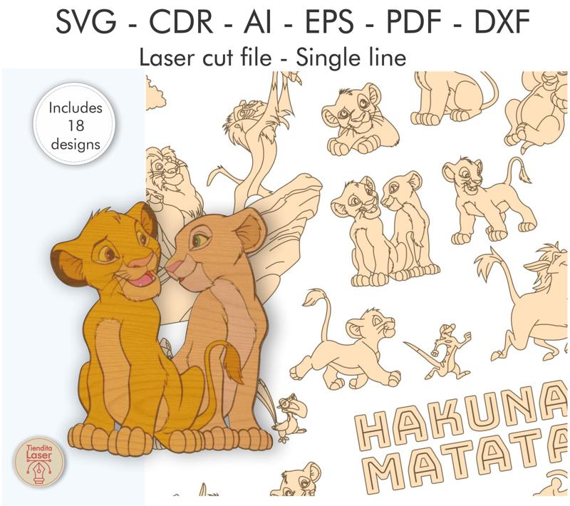 The Lion King - Vectors for laser cutting