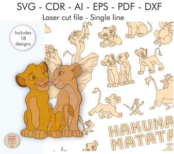 The Lion King - Vectors for laser cutting