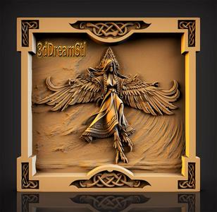Sirin STL model, CNC router engraver, artcam, Aspire, cnc files, wood, art, wall decor, CNC