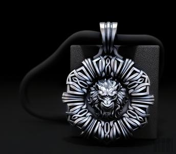 Lion Pendant 3D Model