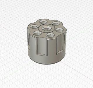 Spinner Revolver Cylinder - With 1/4" Bit Holder