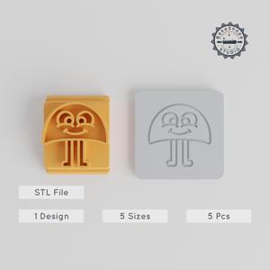 Semi Circle Monster Stamp Tile Set, 5 Sizes, Perfect for Clay, Cookies, Fondant & More PRODUCT_3164