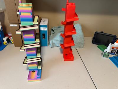 Modular Spiral Lift Tower Marble Run