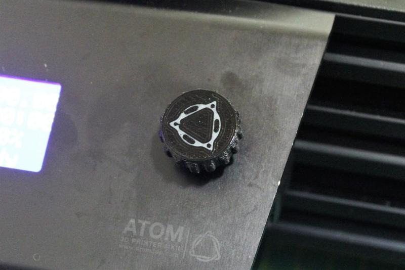 Panel Knob replacement with Atom logo