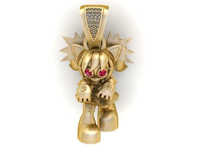 Super Sonic  PENDANT 3D PRINTABLE MODEL