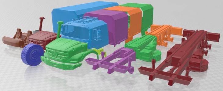 Mercedes Benz Zetros 3042 Printable Truck