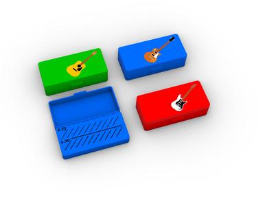 Guitar/bass Picks Box for 2 Pick Types – Customizable & Personalizable