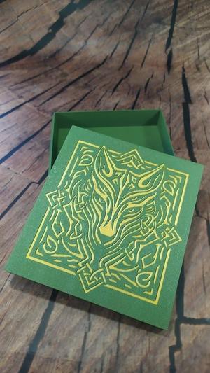 Celtic Fox Storage Box with Lid