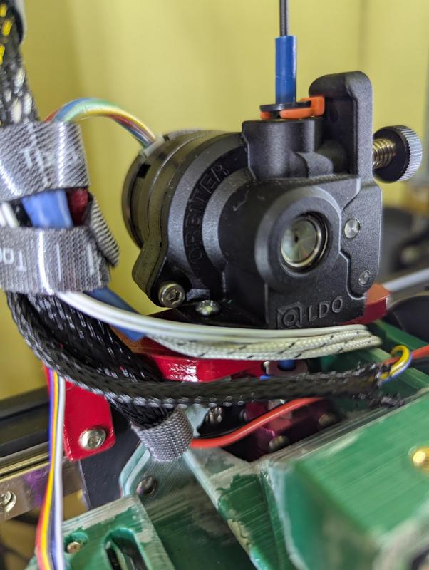 Orbiter V2 extruder mount for Ender 3 OEM X linear rail bracket