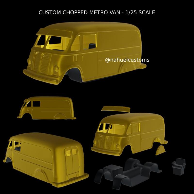 CUSTOM CHOPPED METRO VAN - 1/25 SCALE