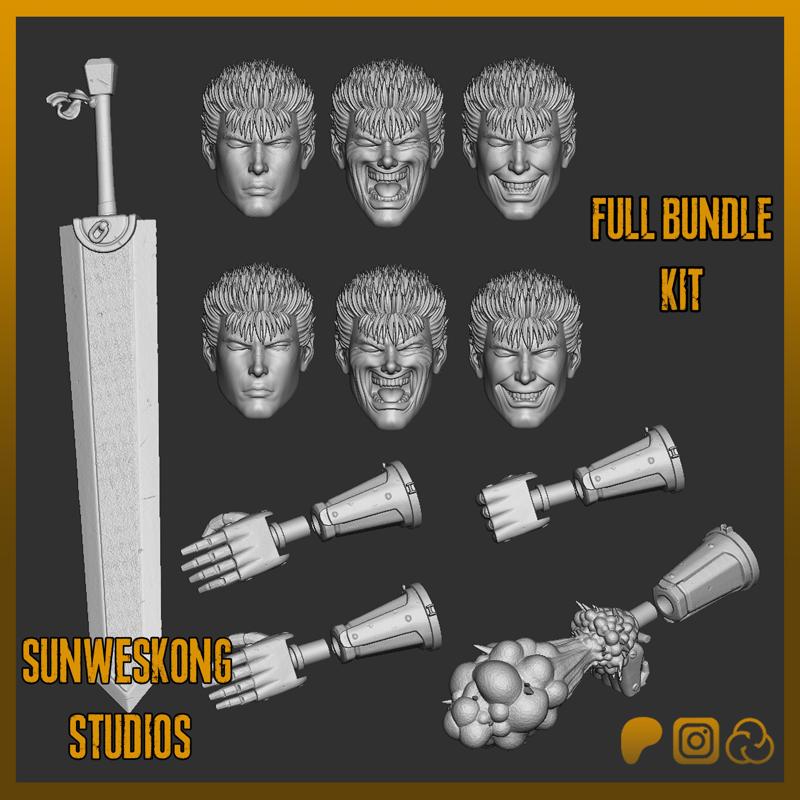 Guts Berserk Full Headsculpt & Kit Bundle Pack