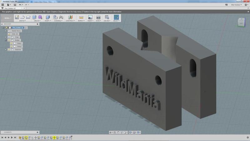 Super simple pen holder for Geeetech i3 B2 Pro