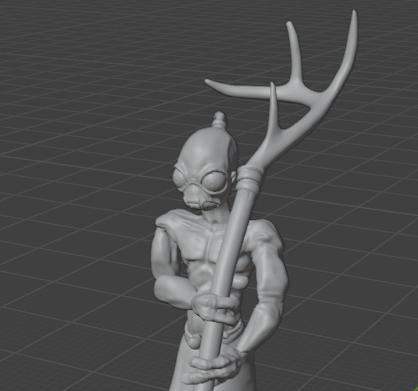 Oddworld Mudokon (Abe) Holding Antlers