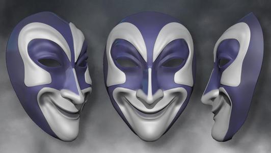 Harlequin mask Assassins creed Brotherhood/Cahin/stl/txt/read description