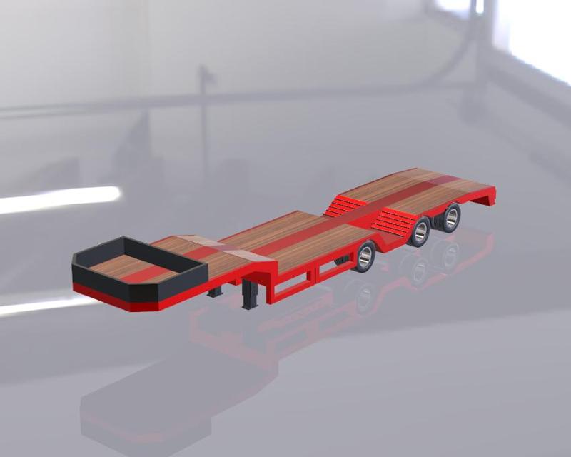 1:14 RC Heavy Machine Semitrailer - High Detail, Ready to 3D Print
