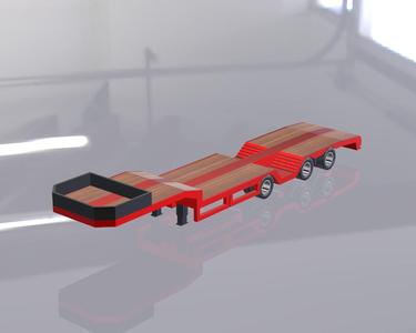 1:14 RC Heavy Machine Semitrailer - High Detail, Ready to 3D Print