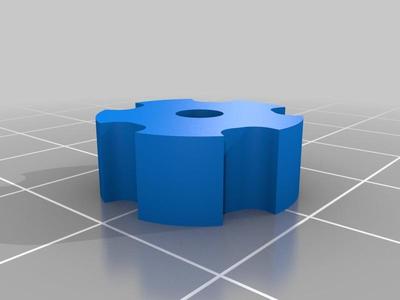 M3-nut knurled attachment
