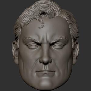 Comic style Superman Clark Kent custom action figure head