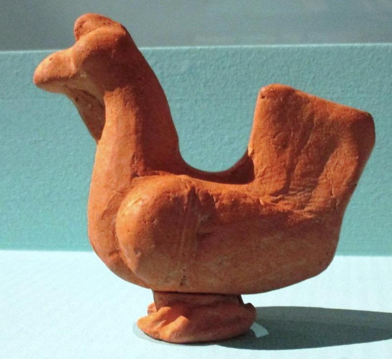 Roman children's game; rooster figurine