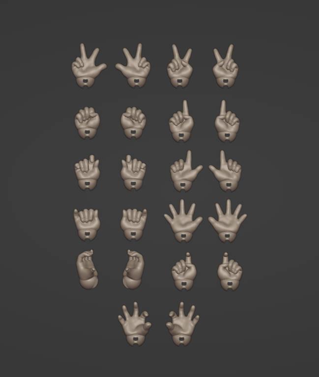 BJD hand shape /11 species  Apply to 1/6 Scale Doll Ramo AND Lyna