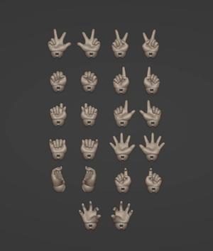 BJD hand shape /11 species  Apply to 1/6 Scale Doll Ramo AND Lyna