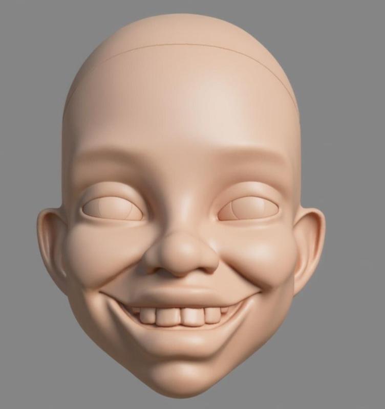 BJD Doll Smile Head #tan