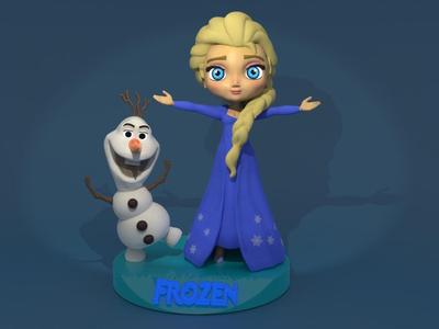 Elsa and Olaf