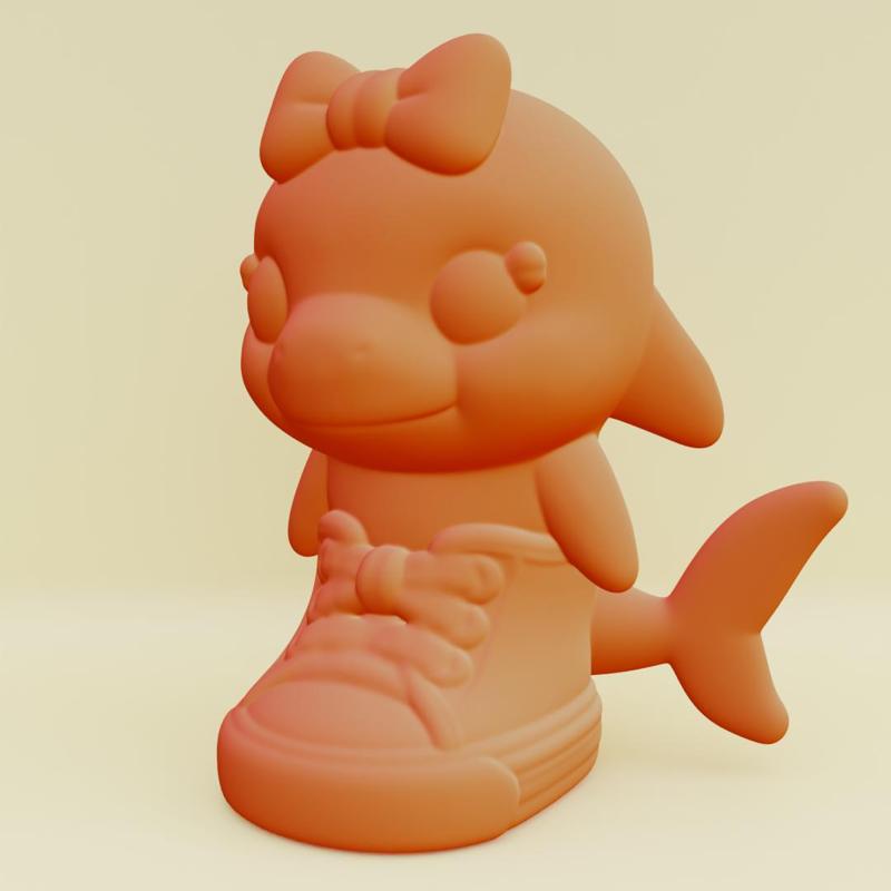 Baby Tralalero Tralala Girl Pink Italian brainrot Character