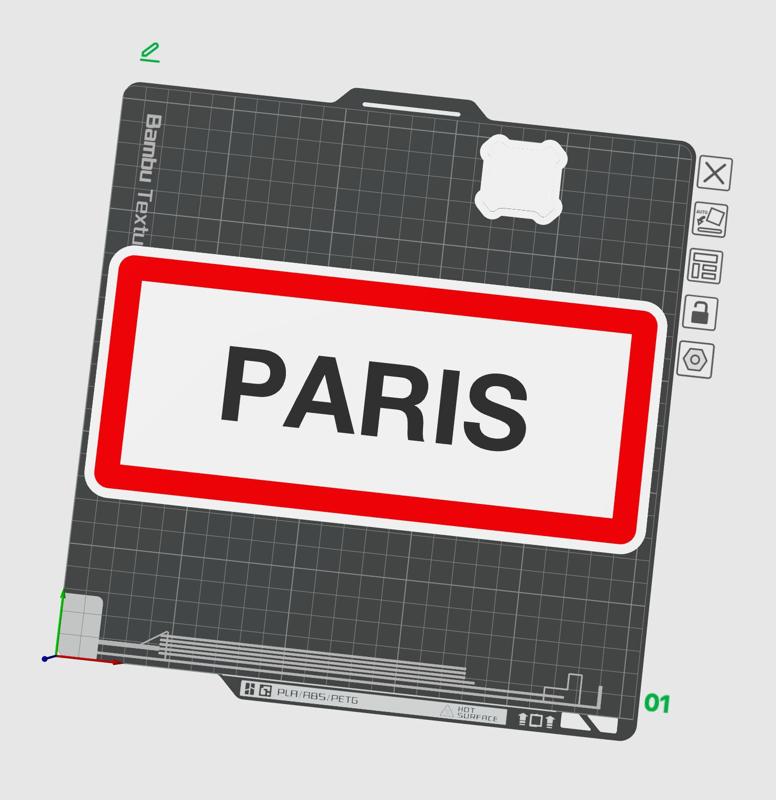 City entrance sign Paris