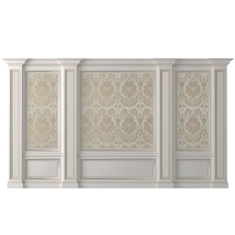 Wall paneling classic wallpaper 3D model