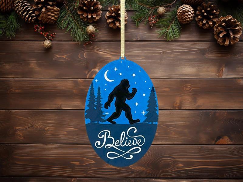 Believe in Bigfoot (Sasquatch) Christmas Ornament