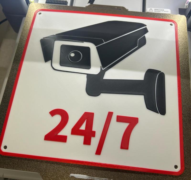 camera surveillance 24/7 make my sign
