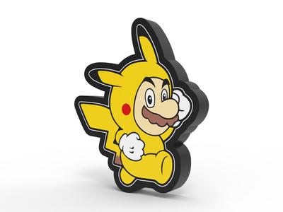 SUPER MARIO PIKACHU LUMINARIA - LIGHTBOX