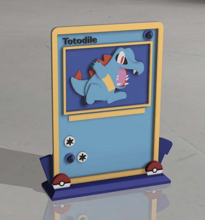 3D Pokémon Card Display – Totodile