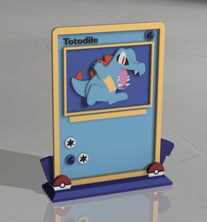 3D Pokémon Card Display – Totodile