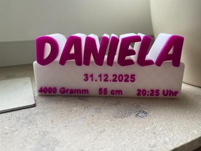 Daniela's birth gift
