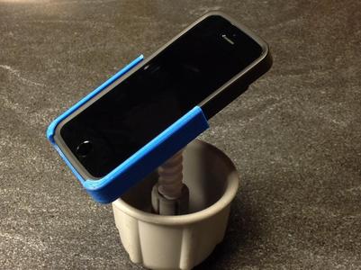 iPhone mount - thin iPhone case to Belkin TuneDok adapter