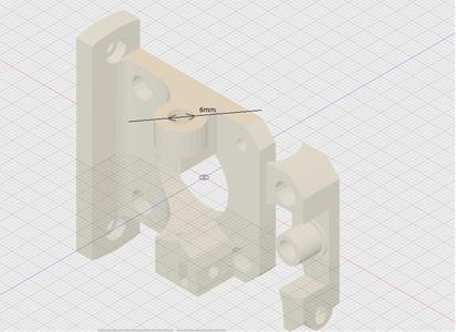Compact Bowden Extruder. Modified for fitting PC4-M6