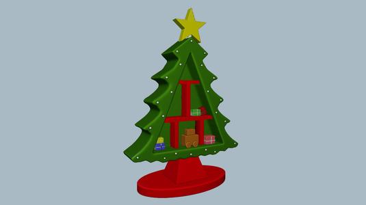 CHRISTMAS TREE WITH SHELF