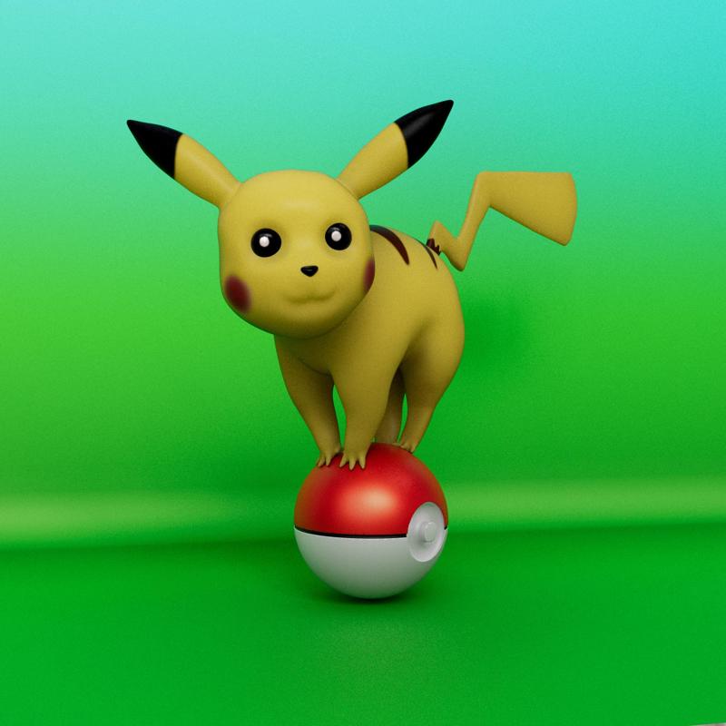 Pikachu Pokémon (Print in Place)-Cute Toy